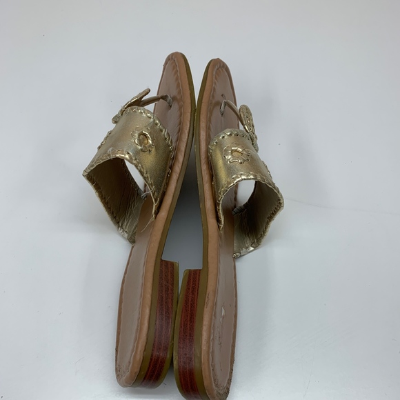 SOLD Metallic Gold Hampton Sandals Flip Flops 10 - Picture 2 of 9